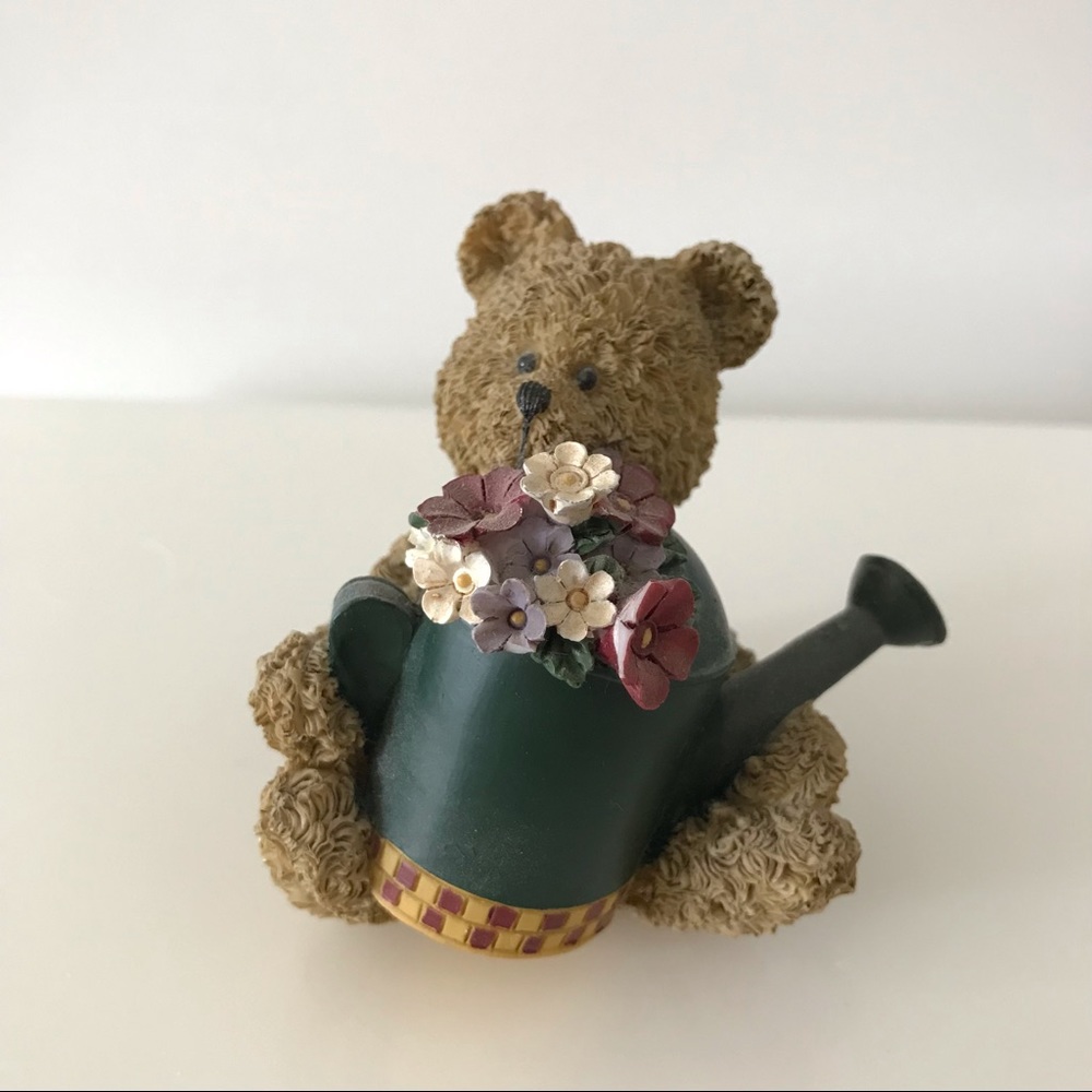 Teddy Bear w/ Watering Can Figurine